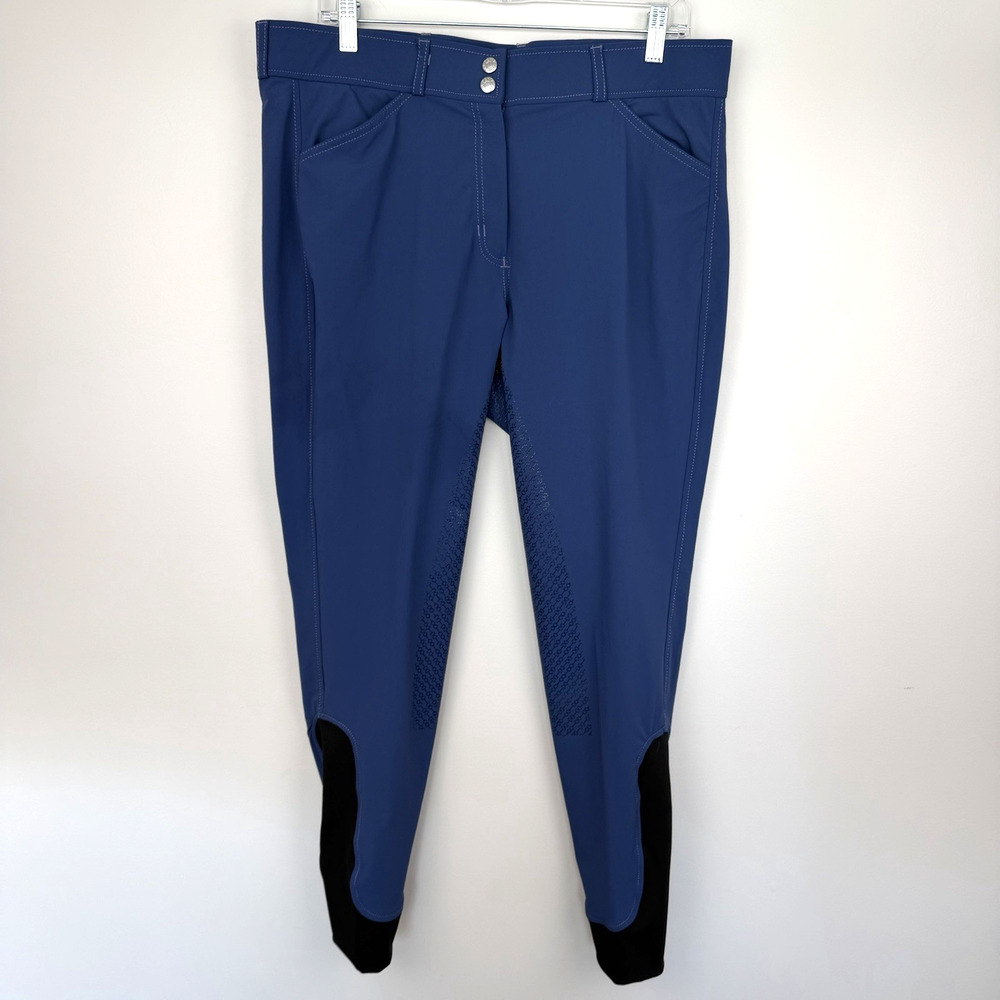 Dover Saddlery Wellesley Tech Full-Seat Breeches Size 34 Navy Equestrian NWOT